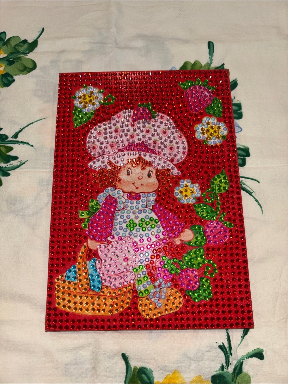 STRAWBERRY SHORTCAKE BEDAZZLED ART